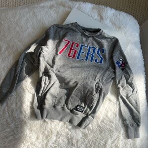 Philadelphia 76ers New Era Crewneck (with pockets!) - Size Small